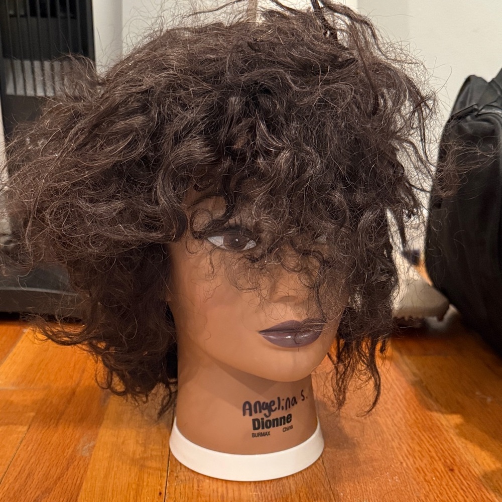 Brown Hair Mannequin Head